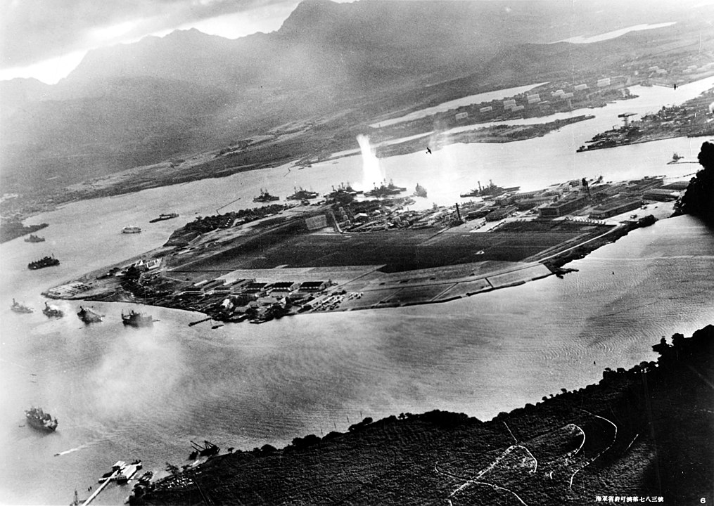 Pearl Harbor Attack from Japanese Plane