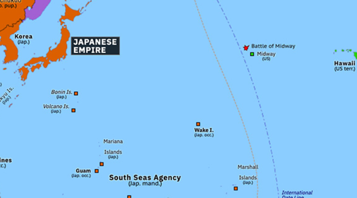 Battle of Midway Map