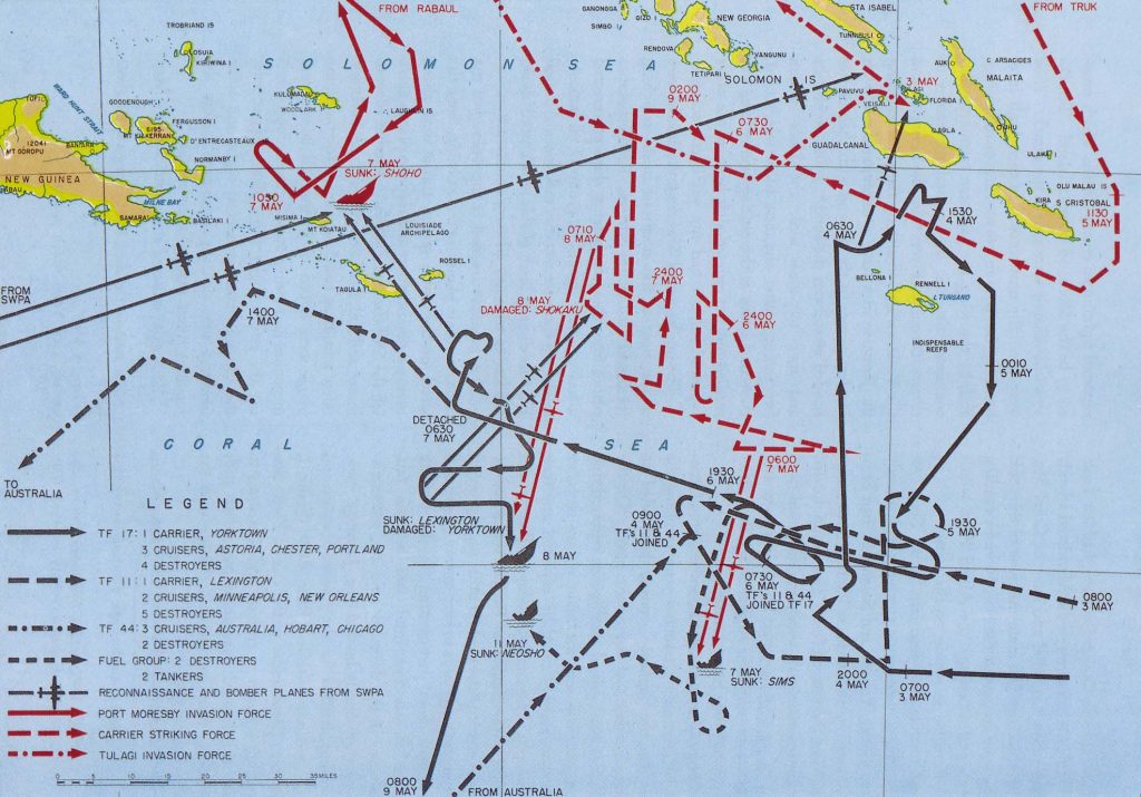 Battle of Coral Sea Map